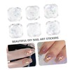 WOONEKY Nail Stickers Set Manicure Sequins 6 Boxes of Shiny