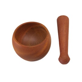 iplusmile 1 Set Wooden Garlic Masher Handheld Pestle for Grinding Garlic Spices More Kitchen Gadget for Fresh Sauces and Pestos Natural Design