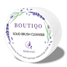 BOUTIQO Makeup Brush Cleanser Solid Soap Beauty Blender Sponge Cleanser Balm, 1.4 Ounce (Pack of 1)