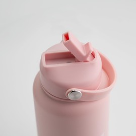 Home Simplified Stainless Steel Vacuum Insulated Tumbler | Water Bottle For Men/Women, Great For Coffee, Tea, Water, & Any Other Liquid | Includes Carrying Handle & Easy-Open Lid Design (Pink, 32oz)