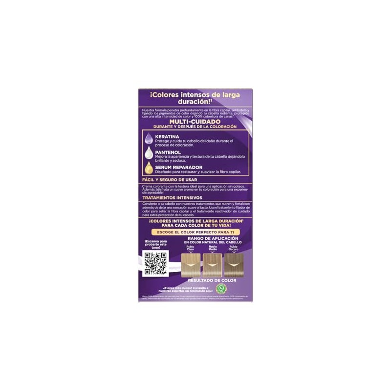 Palette Tinte para cabello color creme, rubio extra claro cenizo