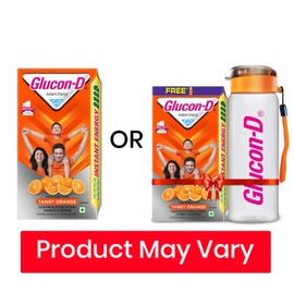 Glucon-D Instant Energy Health Drink Tangy Orange - 1kg Refill with free bottle