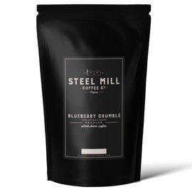 Steel Mill Coffee Co. Blueberry Crumble Flavored Coffee - Ground Coffee, Regular, Medium Roast, 100% Arabica Beans, Vegan, Gluten-Free, Sugar-Free, 12 oz Bag
