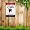 Safety First Display LTD Warning beware of the dog enter