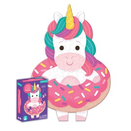 Mudpuppy Unicorn Sprinkles – 48 Piece Mini Scratch & Sniff Puzzle with Colorful and Fun Illustrations of A Donut Floatie Unicorn and Scented Puzzle Pieces