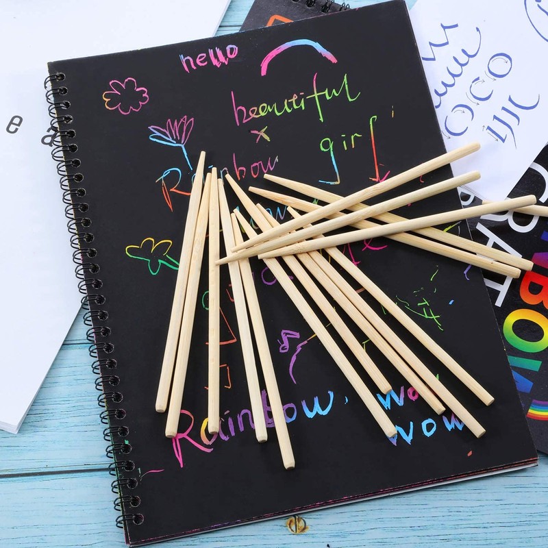 SATINIOR Heavy Duty Wood Stylus Tools for Scratch Art Wooden