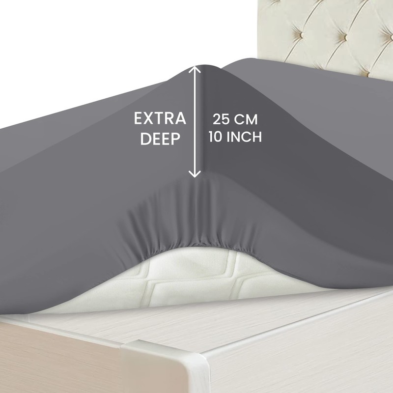 Hafaa Single Fitted Sheet – Easy Care 25 cm Deep