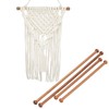 4 Pcs Bead Ended Wooden Rods, Hanging Macrame Dowel Rods,