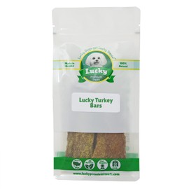 Lucky Premium Treats Lucky Turkey Bars – Jerky Dog Treats with Turkey, Pumpkin, and Cranberry in Flavor-Packed Bars, Tukey Treats for Small to Large Dogs (6 Bars)