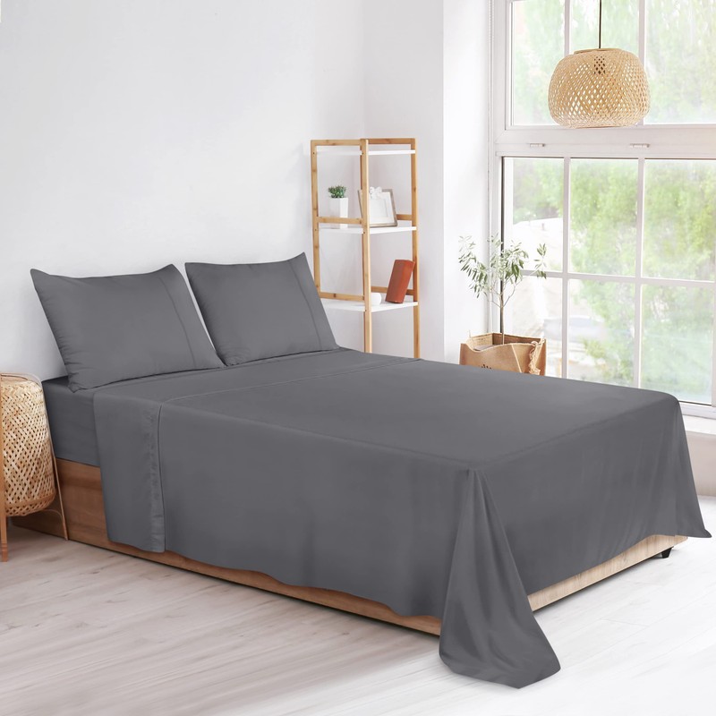 Utopia Bedding Flat Sheet - Soft Brushed Microfiber Fabric -