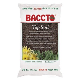Michigan Peat Baccto Top Soil for Lawns, Gardens, and Raised Planting Beds with Reed Sedge, Peat, and Sand, 50 Pounds (2 Pack)