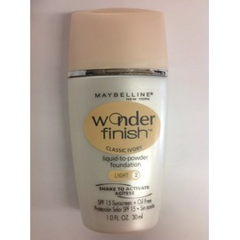 Maybelline Wonder Finish Liquid-to-Powder Foundation CLASSIC IVORY (LIGHT-2).