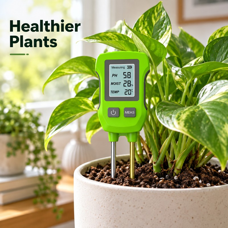 3-in-1 Digital Soil Tester – LCD Soil pH, Moisture &