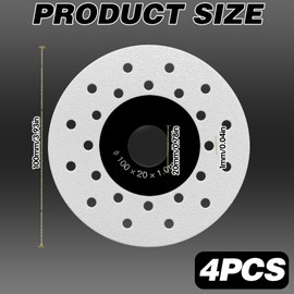 4Pcs Diamond Chamfered Saw Blades for Cutting and Grinding Tile Marble, 1mm Thin Cutting Disc for Angle Grinder Rock Slab Flat Piece for Ceramic Wine Bottles