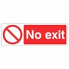300mmx100mm No Exit Sign Rigid Plastic