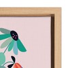 Kate and Laurel Sylvie Mid-Century Modern Daisies Framed Canvas Wall