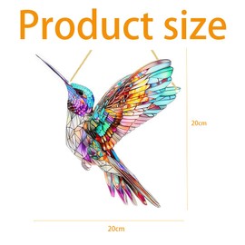 2pcs Colorful Spirit Birds Window Hanging Ornament,Hummingbird Suncatchers for Windows & Indoor Decor,Acrylic Birds, Colorful Bird Sun Catchers,Christmas Decoration