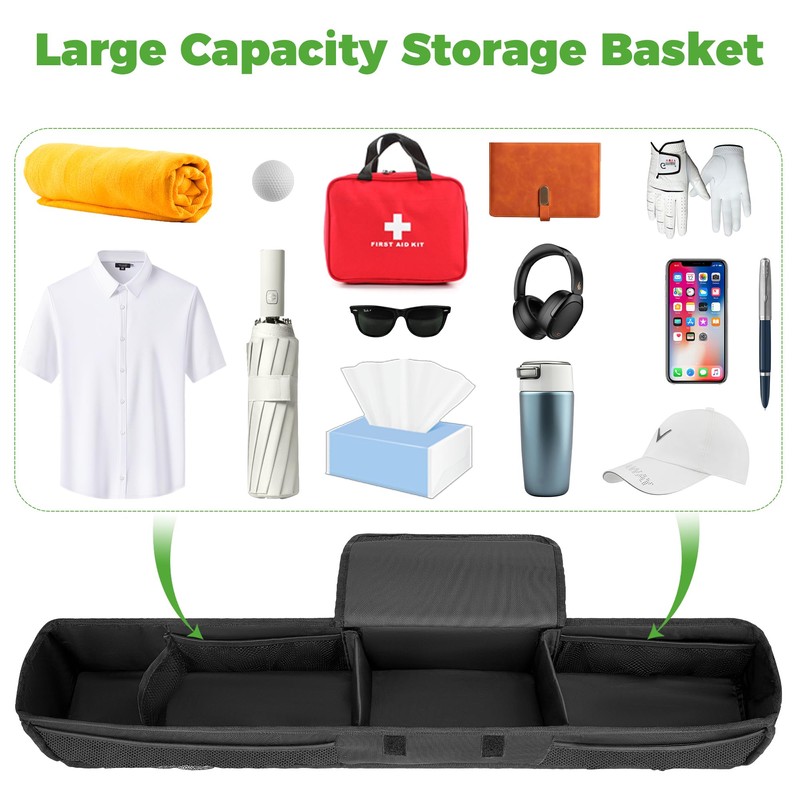 10L0L Golf Cart Inner Front Storage Basket No Drilling Golf