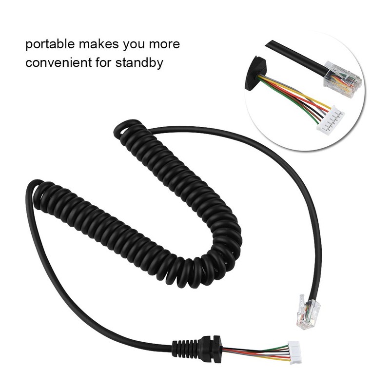 Microphone Cable, Portable Car Radio Hand Microphone Line for YAESUMH-48A6J,