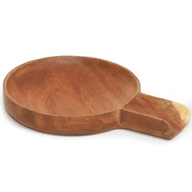 MeowAroma Wooden Spoon Rest for Stove Top, Acacia Wood Spoon Holder for Kitchen Counter, Round Utensil Rest for Spoons, Ladles, Spatulas & Tongs, Suitable for Coffee Spoons Holder