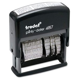 JYP 4817 Self Inking Rubber Stamp w. Dial-A-Phrase Dater