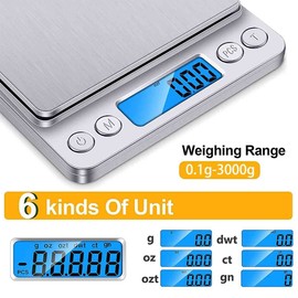 Unbranded Digital Scale 3KG x 0.1g Jewelry Gold Silver Coin Gram Pocket Size Herb Grain