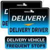 Delivery Driver Magnet for Car - 3-Pack Frequent Stops Removable