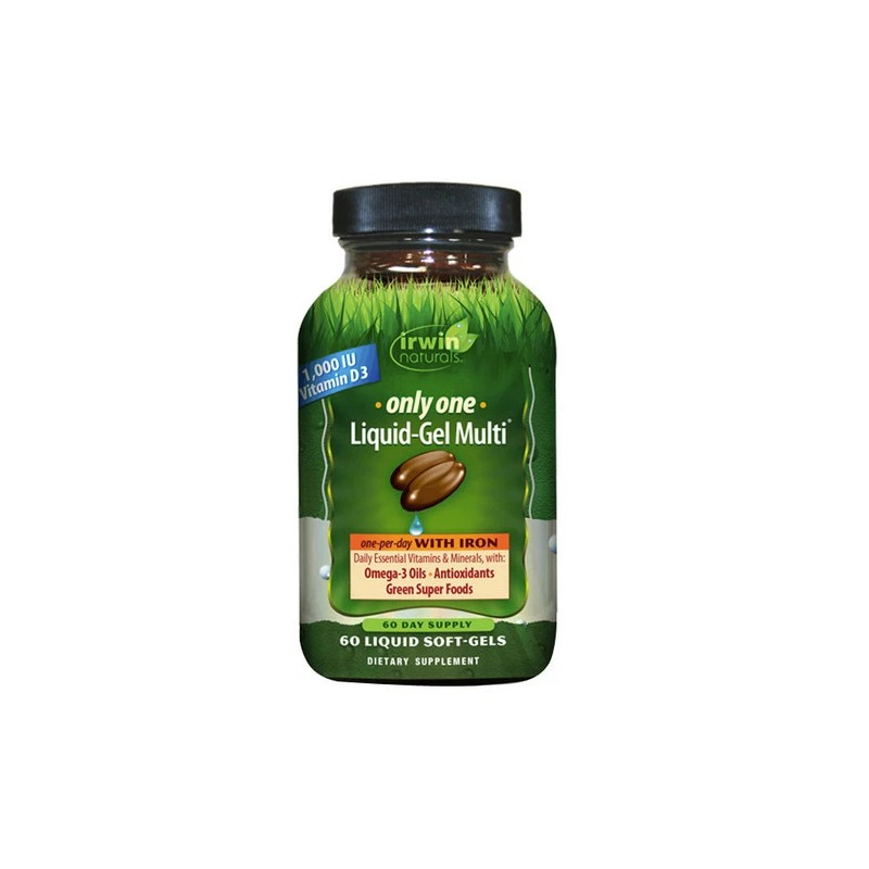 Only One Liquid-Gel Multi WITH Iron Multivitamins 60 Softgels By