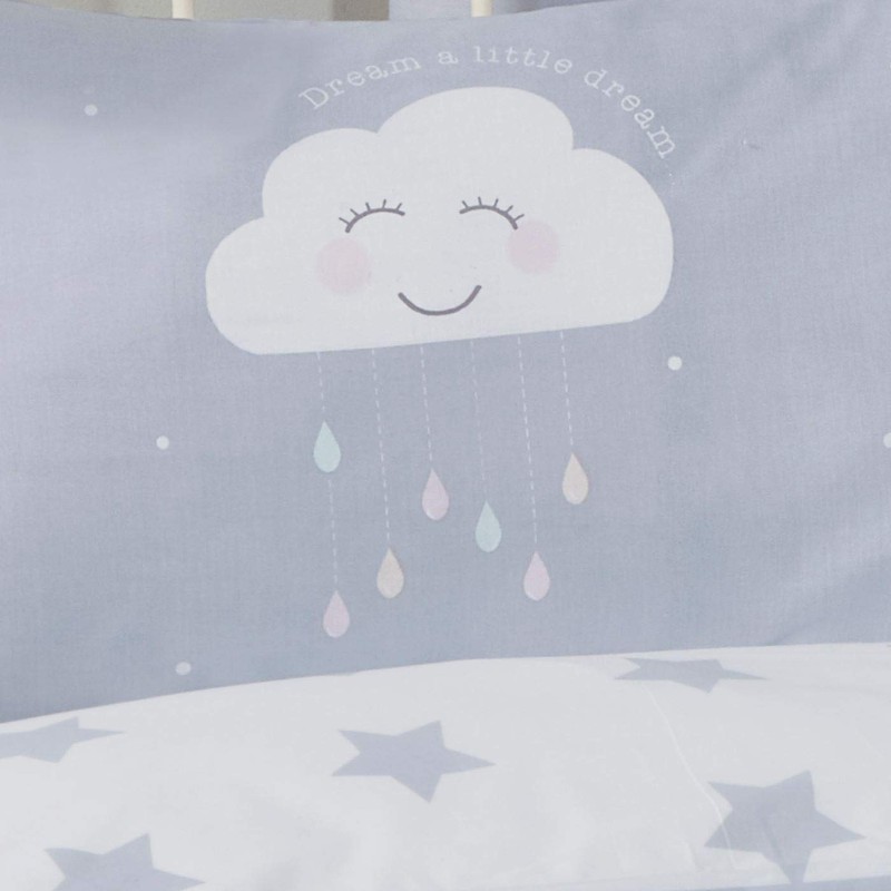 Price Right Home Happy Clouds Bedroom Range Kids Stars White/Grey