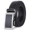 GALLERY SEVEN Mens Leather Ratchet Belt - Beveled Motif -