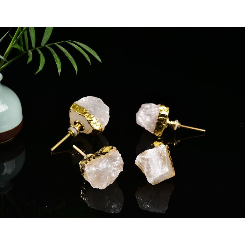 AMOYSTONE Stone Drawer Pulls Knobs Kitchen Cabinet Knobs 4 Pack