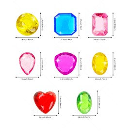 Pack of 150 Gemstones for Children, Diamonds Children's Glitter Stones 18-25 mm Muggle Stones Colourful Children's Diamonds Gemstones Children Glitter Stones Diamonds Decorative Stones for Vases Table
