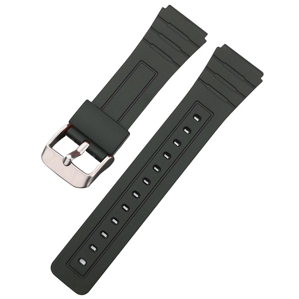 Hijiawee Replacement Band for Casio F-84/F-91W/F-94/F-105/A158/A168, Soft PU Watch Strap