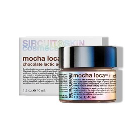 Sircuit Skin MOCHA LOCA+ Chocolate Lactic Acid Peel - Gentle Facial Peel-Off Mask with Soothing Coffee - Anti-Aging + Helps Protect Skin Against Free Radical Damage (1.3 oz)