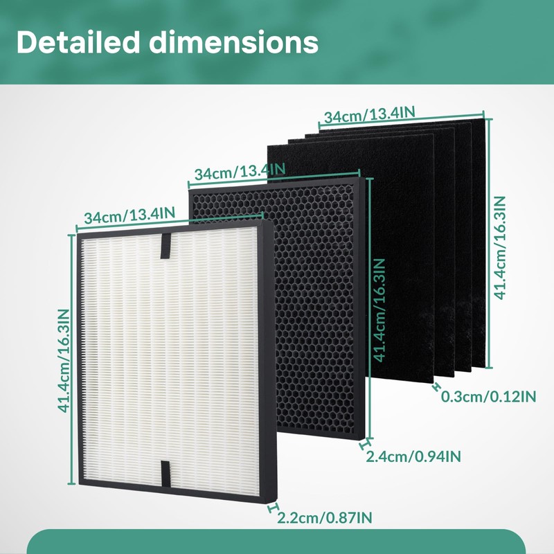 6PCS Air Purifier Filter Set For 3000 Accessories, Including 1