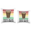 Frosty Beans Cold Brew Coffee Quote Iced Coffee Latte Throw