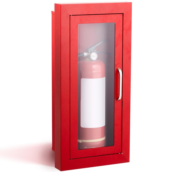 Zonon 1 Pcs Semi Recessed Fire Extinguisher Cabinet Industrial Architectural