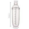 2 Pcs Plastic Cocktail Shaker,Drink Mixer Boba Tea Shaker,Professional Bar