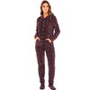 Alexander Del Rossa Adult Onesie Pajamas for Women, Hooded Fleece
