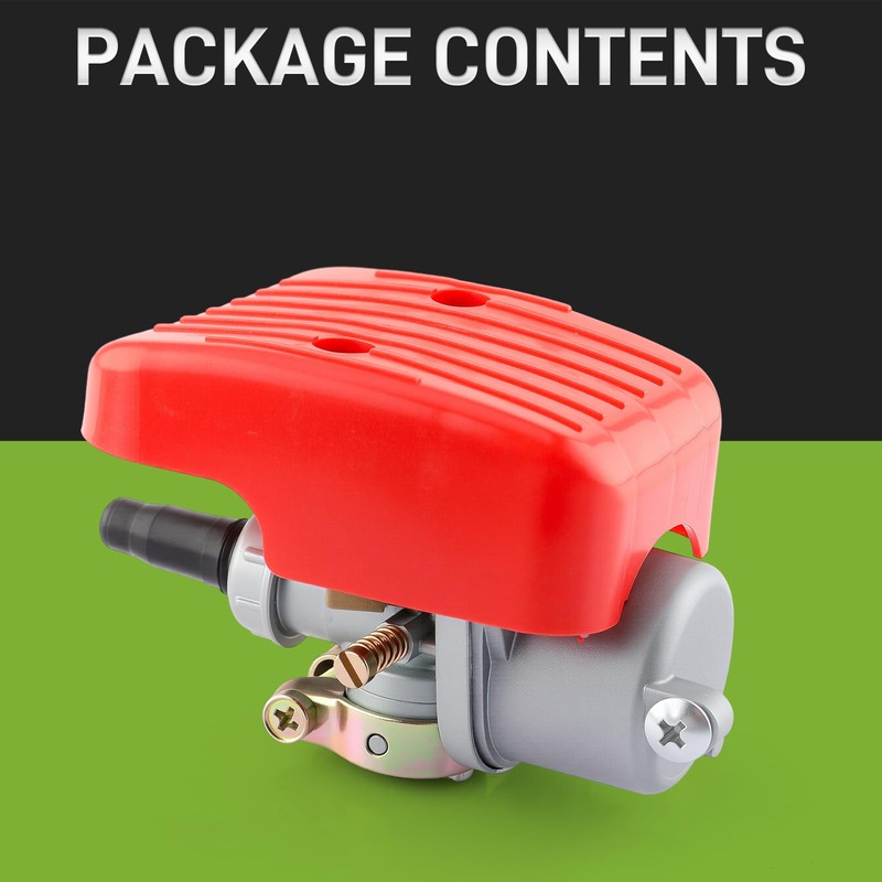 CARBBIA Red Motorized Bike Carburetor for 2 Stroke 49cc 50cc