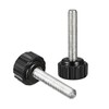 sourcing map M5 x 25mm Metric Male Thread Knurled Clamping