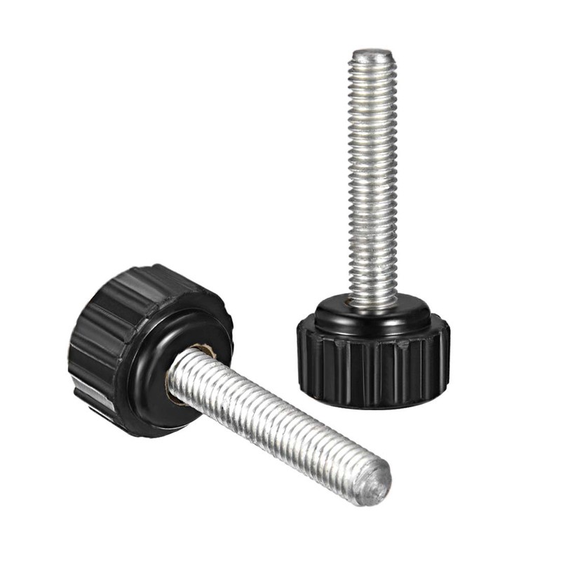 sourcing map M5 x 25mm Metric Male Thread Knurled Clamping