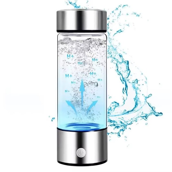 Generic Hydrogen Water Bottle, Portable Rechargeable Hydrogen Water Bottle, Silver