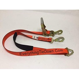 2” x 8’ Ratchet Axle Strap Assembly with Twisted Snap Hook and Ratchet with Hook and Spacer (2 Pack)
