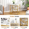 SogesHome 20 inches End Table for Couch, Gold Bedside Table