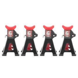 4PCS Mini Jack Stand Adjustable Aluminum Alloy Scale Jack Stand Set 1/24 for SCX24 RC Car Black