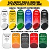 Holikme 15-Piece Drill Brush Attachment Set - Power Scrubber, Crevice,