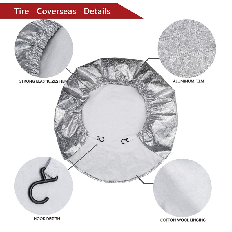 Tire Covers for RV Wheel (4 Pack Silver),Moonet Oxford Waterproof