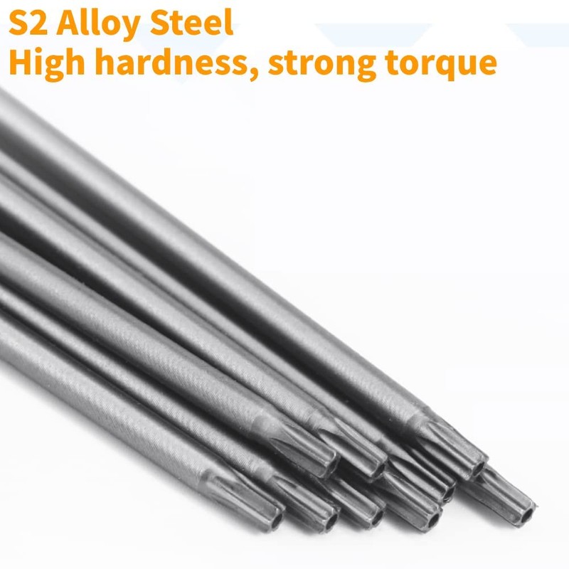 Star Head Bit 12pcs 1/4" Shank 50mm S2 Steel Magnetic