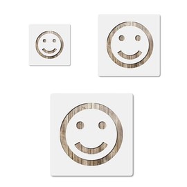 Smiley Face, quality mylar stencil pack in 3 sizes, reusable for crafts and diy projects CCSTE-22970